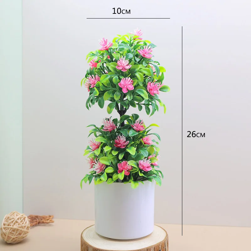 نبات زهرة صناعية مع أصيص نباتات خضراء محاكاة لتزيين طاولة حفل الزفاف والمنزل #3