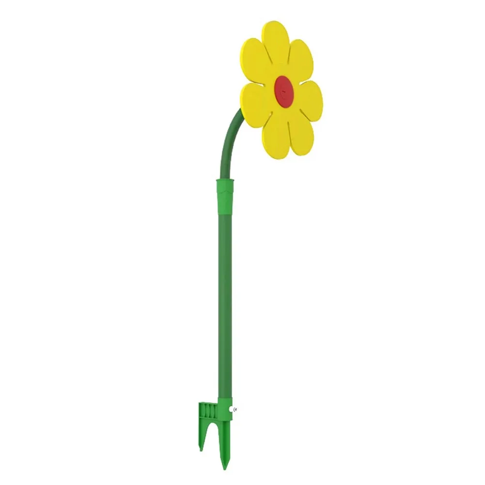 رش دوار الشمس 360 ° مرشات الأقحوان الراقصة المضحكة القابلة للدوران، رشاشات العشب الراقصة على شكل زهرة الشمس لسقي حديقتك