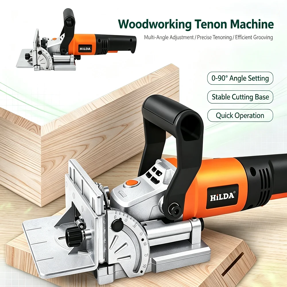 TUNGFULL Handheld DIY Jointing Machine Woodworking Slot Puzzle Electric Groover Tool with Copper Motor Biscuit Jointer