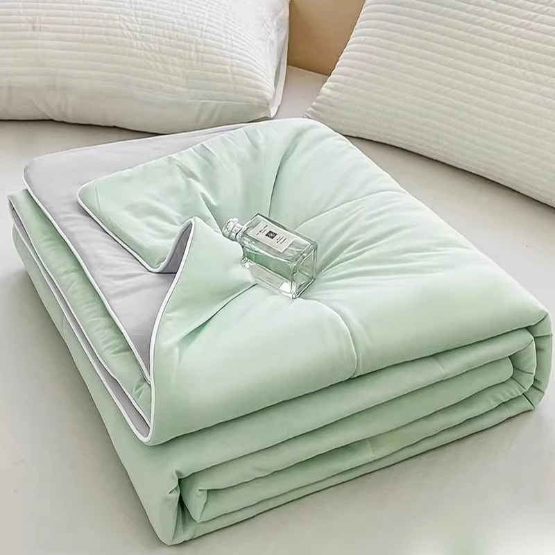 Washed  Air Condition Blanket for Bedding Soft Skin-Friendly Silky quilted quilt Breathable Summer Cooling Comforter Queen King