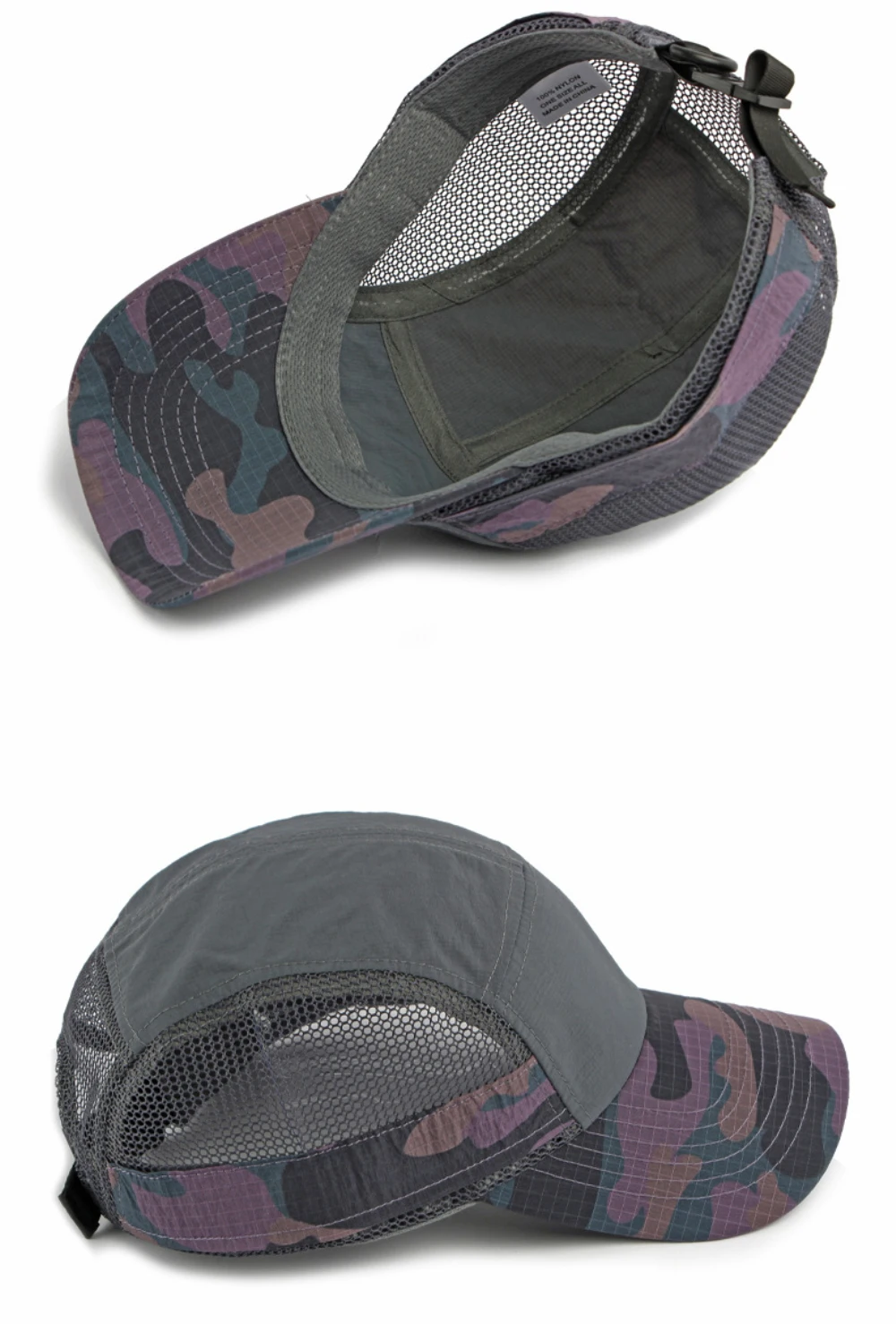 HT5089 Neue Frühling-Sommer Baseballkappe für Männer und Frauen Tarnmuster Sonnenkappen Unisex 6-Panel Baseballmütze Verstellbare Snapback-Kappe – Detail 12