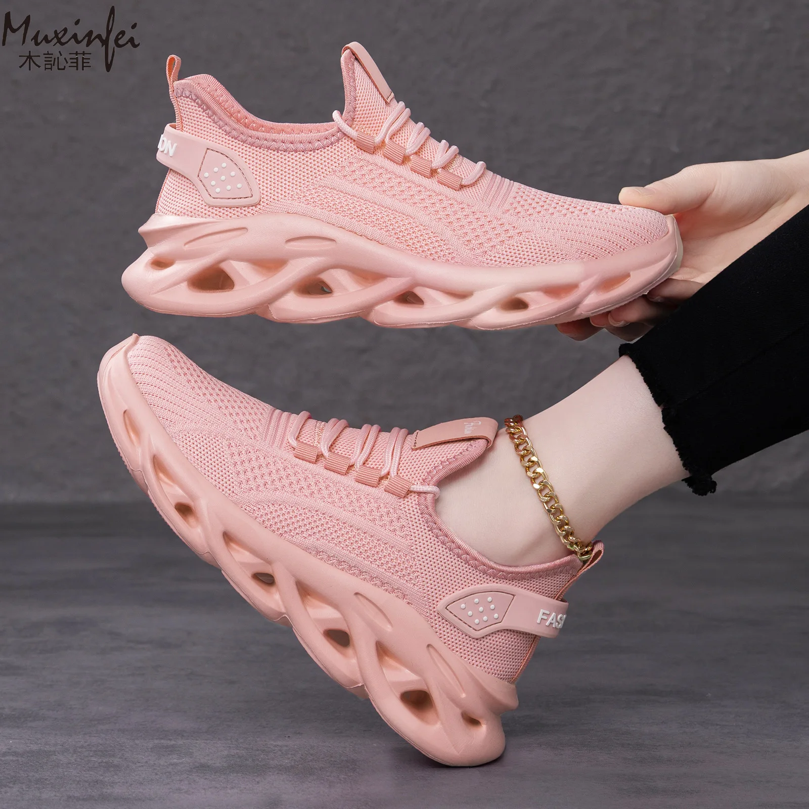

Women's Blade Sole Sneakers Fashion Running Shoes Breathable Mesh Lightweight Non‑Slip Comfort Casual Sport Shoes for Ladies