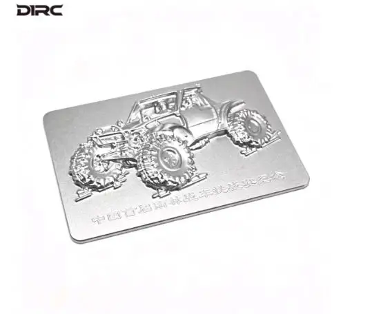 D1RC Co‑branded Custom Souvenir, 1st China Rainforest Vehicle Challenge, Aluminum Alloy Embossed Craft