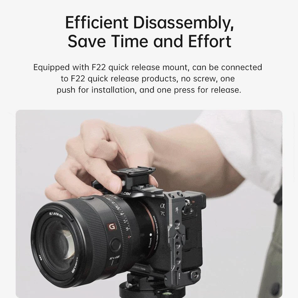 FALCAM F22 a F38 y Arri Adaptador Sistema de interfaz de base de liberación rápida con estándar Arri para expansión de accesorios de cámara