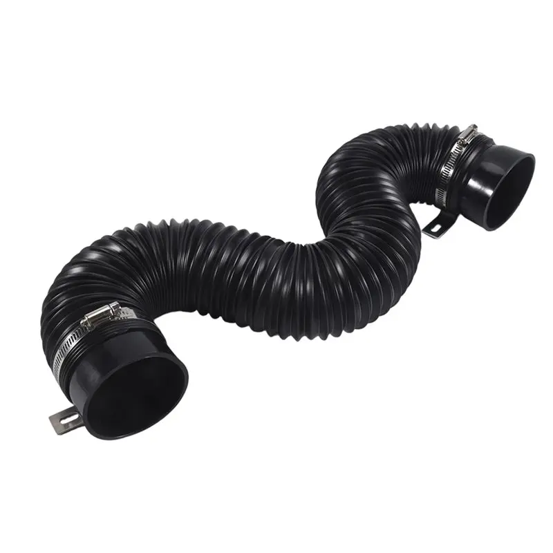 Universal Flexible Car Engine Cold Air Intake Hose Inlet Ducting Feed Tube Pipe With Connector