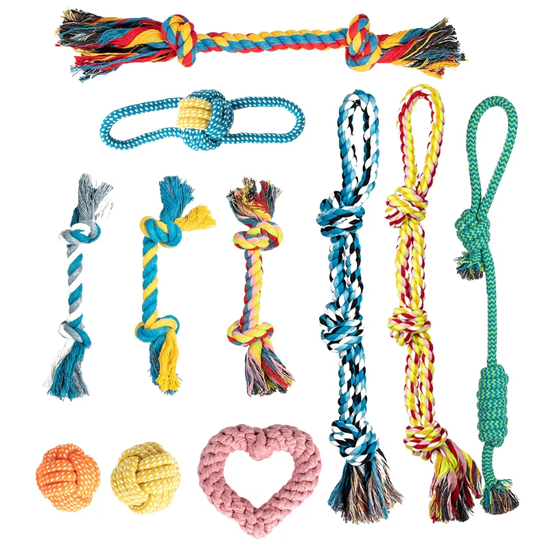 Rope Ball for Large and Small Dogs, Resistant Soft Cotton, Toothbrush, Bite Resistant, Chew, Interactive Dog Toys, Dog Accessori