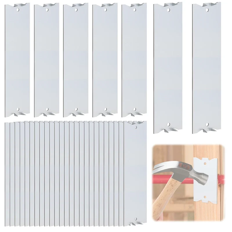 

A26F-Nail Protection Shield For Wood Studs(30 Pack), 6 X 1.5 Inch Cable Wire Protector, With Pointed Design For Wiring Safety