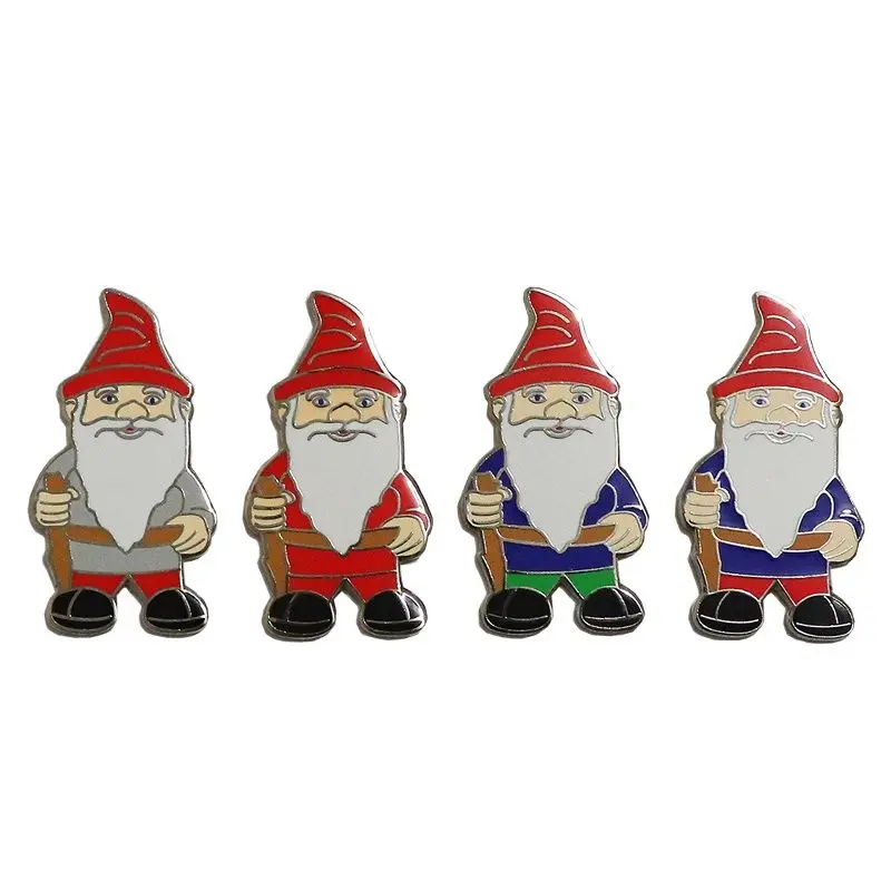 Vendor merry Santa Lapel Pin refinement Magnificent Cartoon shape red Santa Claus Christmas gift Zinc Alloy hard enamel badge