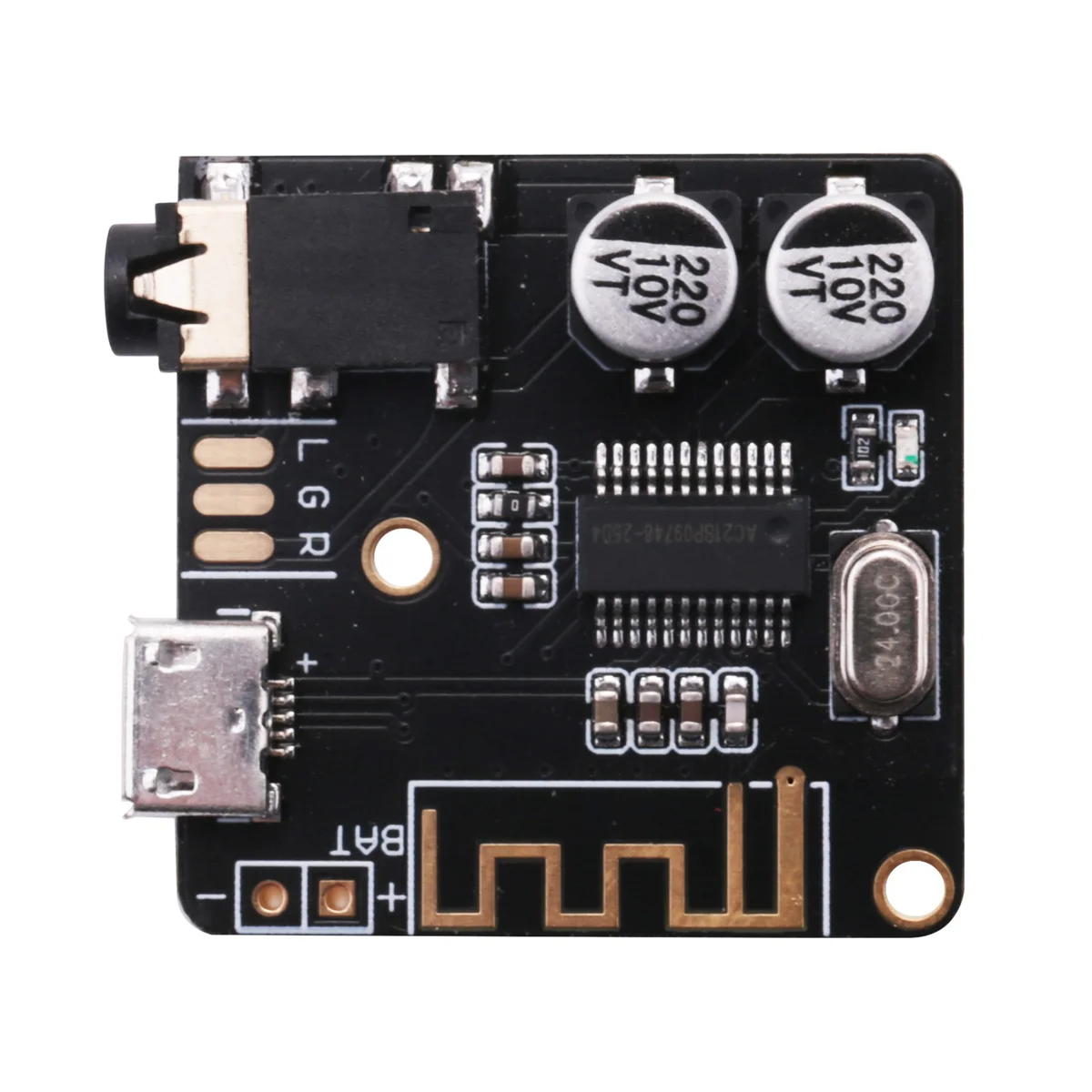 

BT5.0 Audio MP3 Bluetooth Audio Decoder Board Lossless Car Speaker Audio Amplifier Board DIY Audio Receiver Black