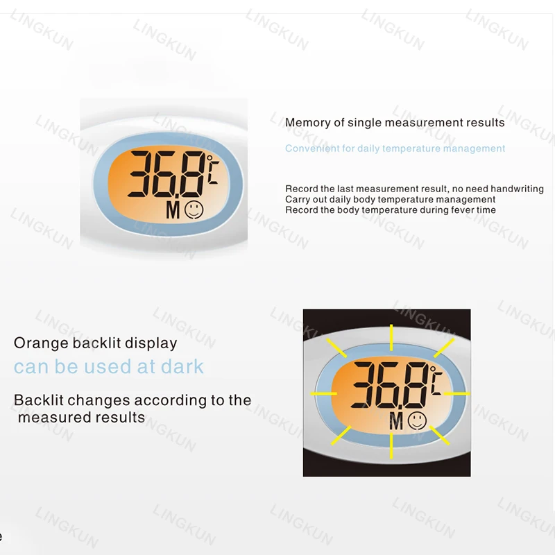 Silicone Fast 8S Thermometer for Fever Digital infrared Basal Body Thermometer Oral Armpit Rectal Temperature LED Display