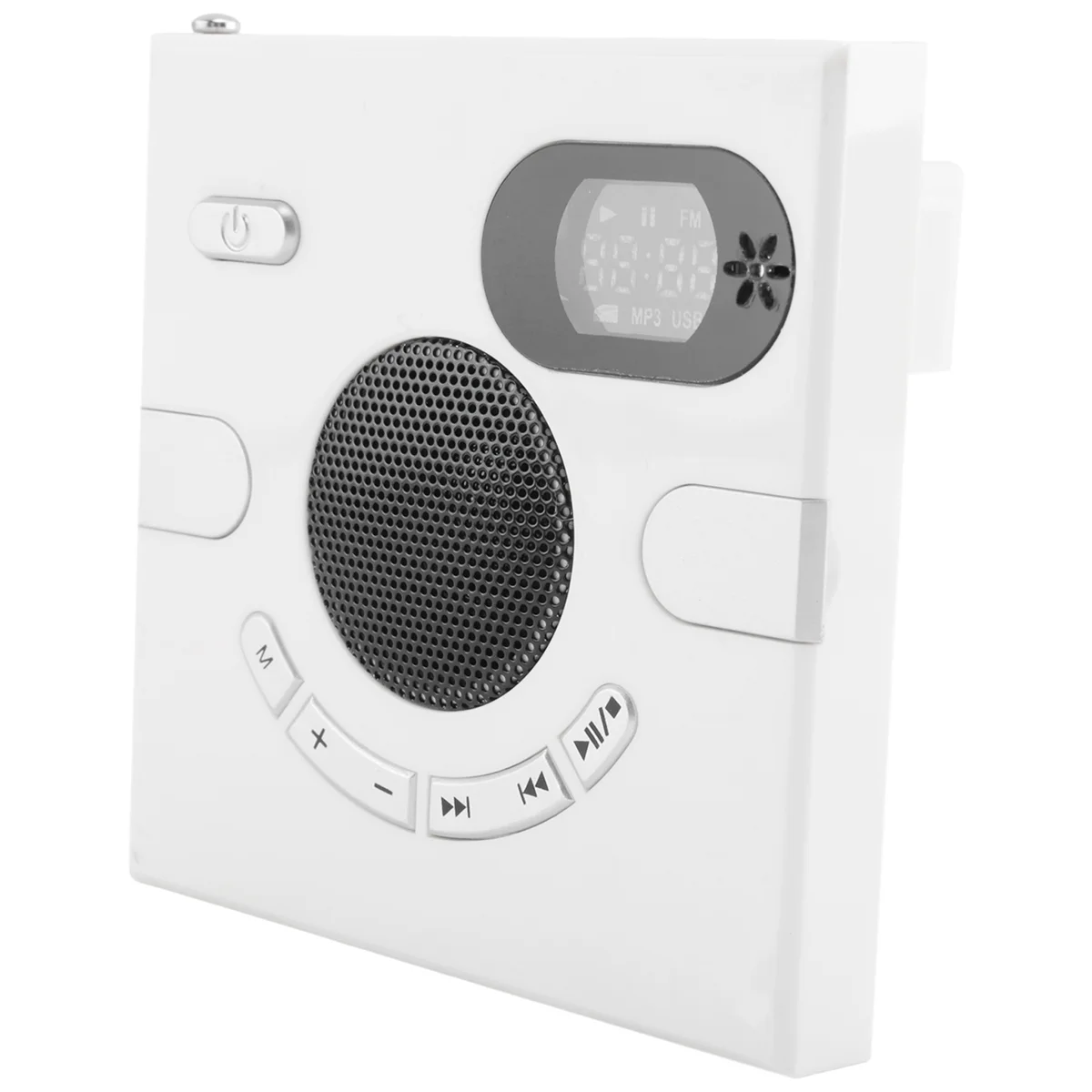 Wall Speaker Fm Radio with Time Display Headphone Jack Support Aux Audio Tf Card Usb Disk Mp3 Player Usb Charge