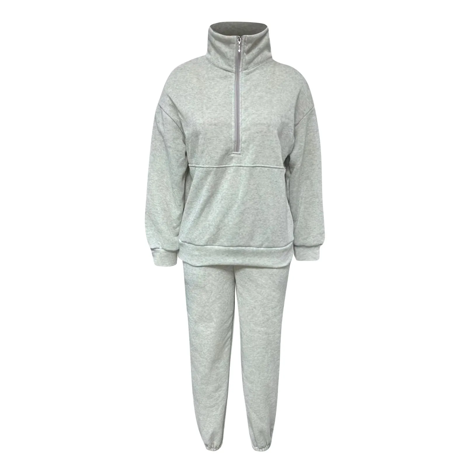 Ensemble de sport deux pièces pour femme, chemise à capuche et pantalon à jambes larges, monochromatique, décontracté, printemps