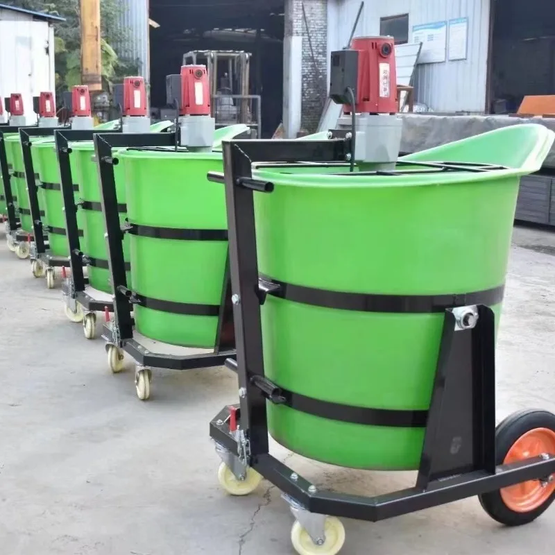 

Small Cement Mixer with Duckbill Plastic Mixing Bucket Gypsum Self-leveling Electric Grouting Material Mixing Machine