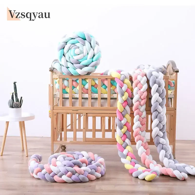 

Трехпрядная плетеная кровать из жареного теста, объемная кровать для детской комнаты, декоративная кровать, объемные бамперы, декор для детской комнаты