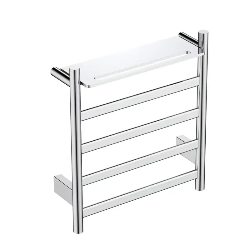 52W Electric Towel Warmer Wall Mounted SUS304 Stainless Steel Heated Rail for Bathroom Hotel Apartment Gym Energy Saving