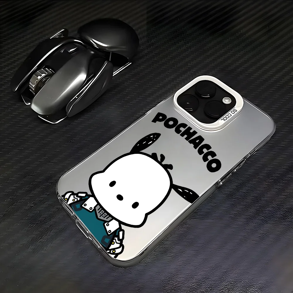 New Sanrio Pochacco Cute  Phone Case For iPhone 16 15 14 13 12 11 Pro Max White Purple Matte Ultra-thin Soft Candy Abrazine Fund