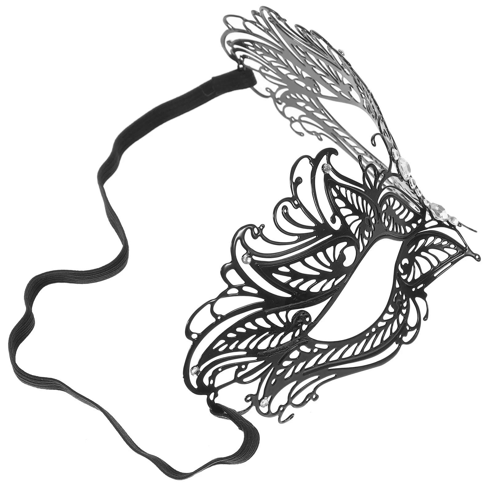 

Masquerade Mask for Women Half Face Black Eye Halloween Masks Lovers