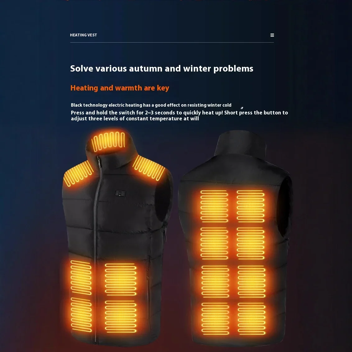 

Мужской жилет с интеллектуальным освещением и 15-зонным подогревом, двойной контроль, электрический согревающий жилет, светодиодная защитная куртка для улицы