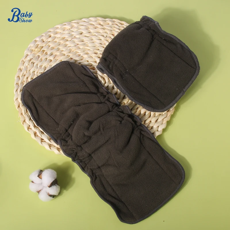 Reusable Washable Diaper Inserts Bamboo Cotton Elastic Inserts Bamboo Charcoal Fiber Boosters Liners Diaper Insert for Babies