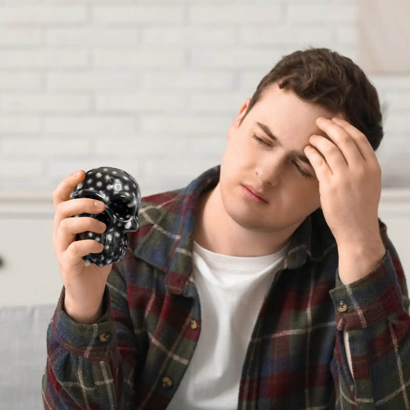 Pimple Popper Toy Skull Pimple Squeeze Fidget Toys Calming Tools Novelty Gadgets For Men Women Kids Halloween Study Stimming