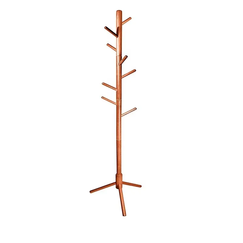 Hot Sale Portable Easy Tree Assembled Hanger Standing Space Saving Multifunctional Wooden Hanger