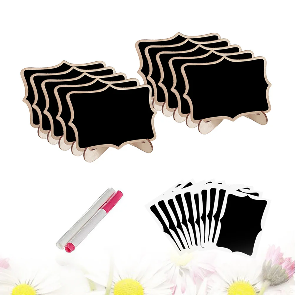 Mini Lace shape Chalkboard Signs with Support Message Board Signs Table Place Card Signs for Home Birthday Wedding Party