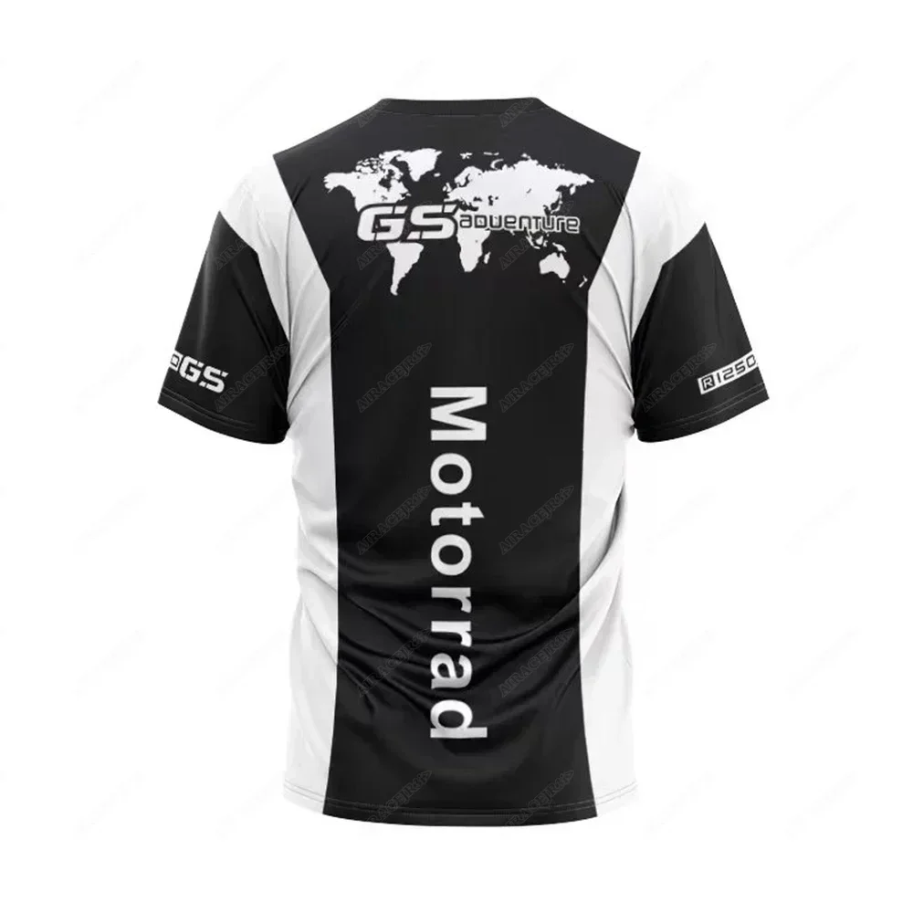 R1250 GS Summer For BMW Motorrad Black Motorcycle ADVENTURE Motos Locomotive Riding Quick Dry Short Sleeve Motocross T-shirt Men