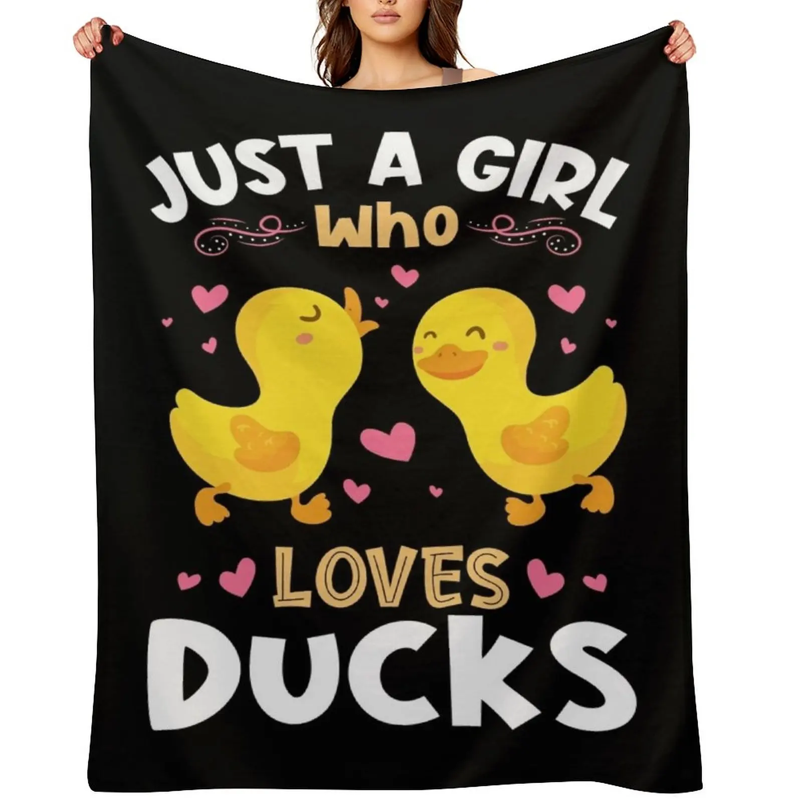 

Just a Girl who Loves Ducks Gift Throw Blanket Beautifuls Sofa Quilt Furrys Bed linens Blankets