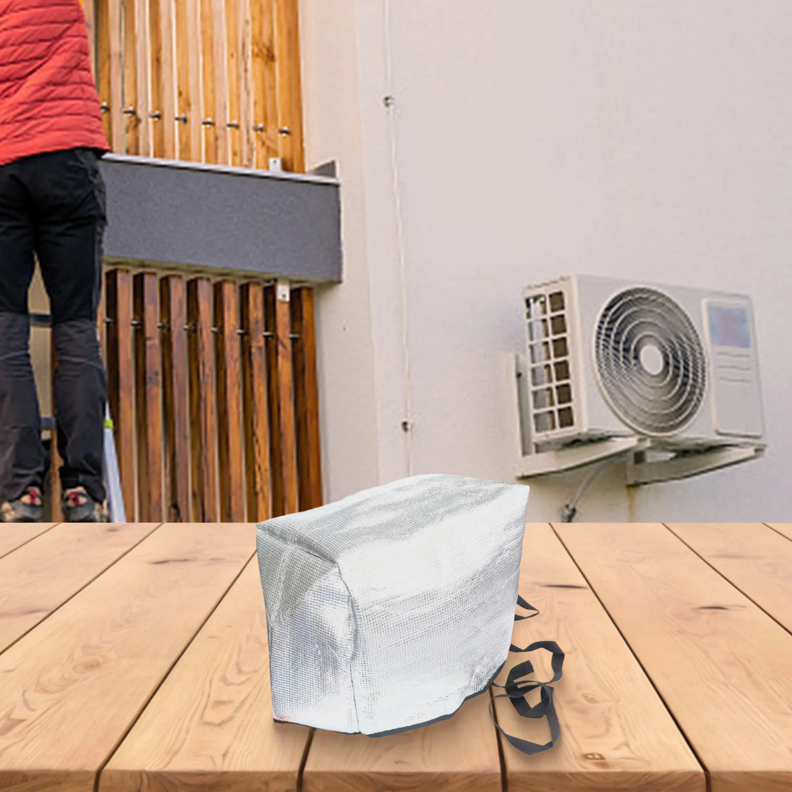 AC Unit Protection Conditioner Black Option for Easy Store Dust Protection For Unit Accessory AC Unit Protection