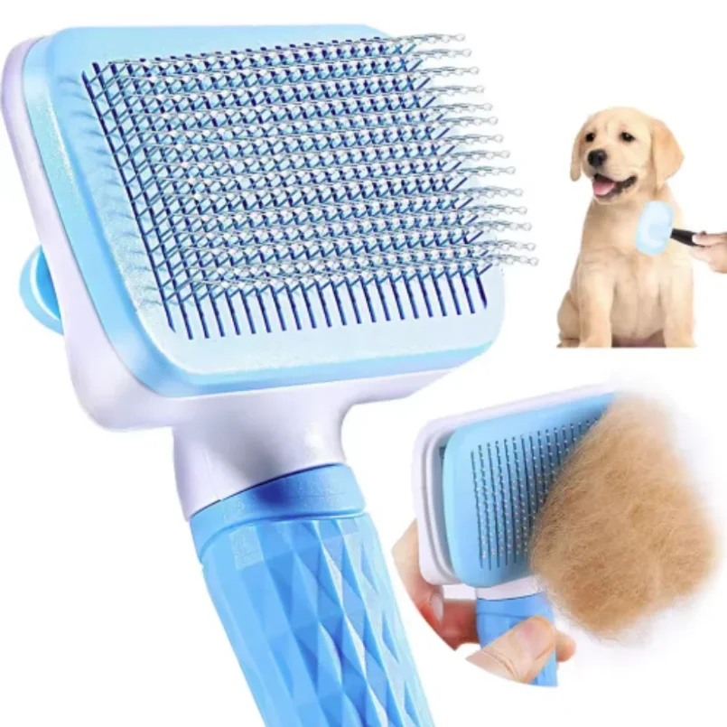 Pet Hair Remover Brush for Dogs And Cats Long Hair Grooming Comb Bath Cleaning Brush Essential Pet Supplies
