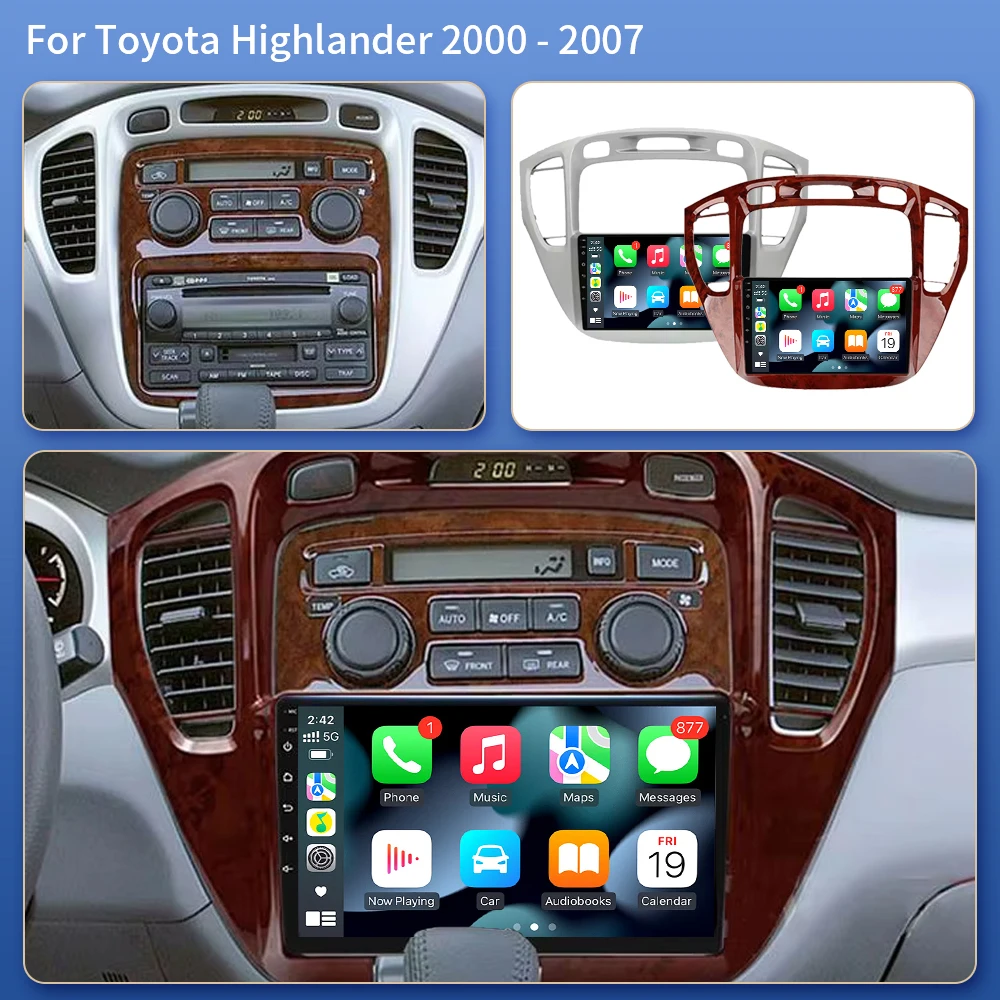 For Toyota Highlander 1 XU20 2001-2007 Multimedia Video Player Navigation Stereo 2 Din DVD Head Unit Android Car Radio