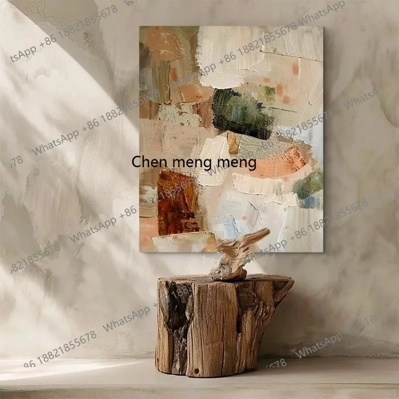 A74Hand-painted, oil painting, living room decoration, three-dimensional texture porch hanging painting abstract and simple