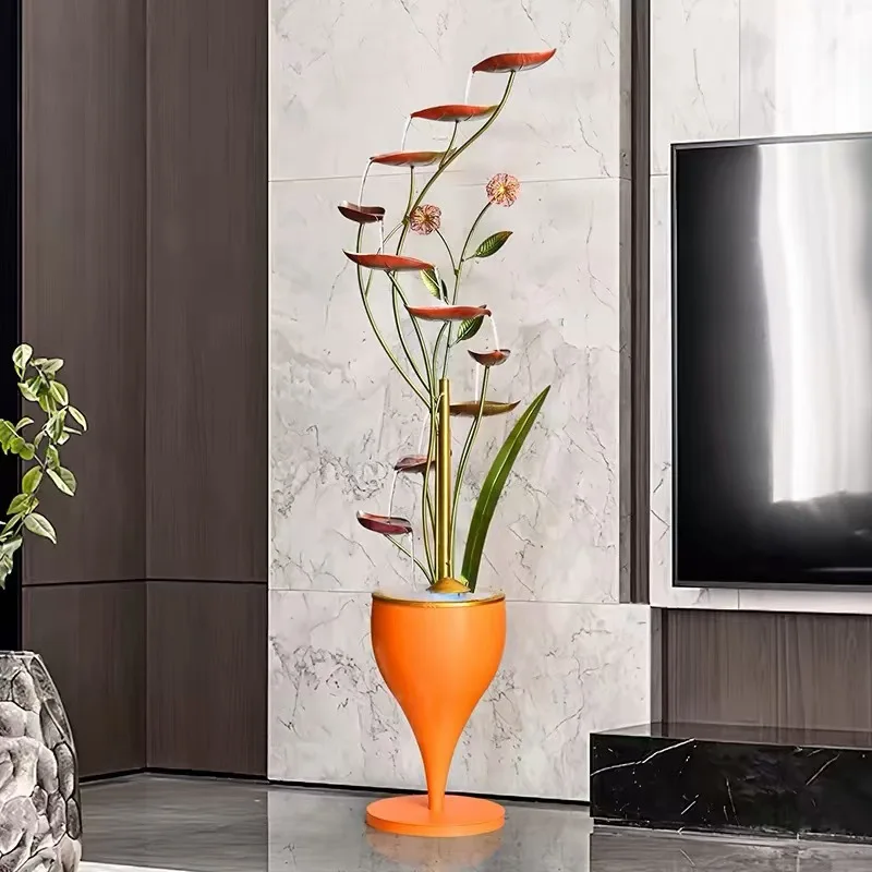 Nordic Modern Indoor FountainLuxury Landscape Indoor FountainFloor-standing Home Decor Фигурки В Миниатюрах ZY50XBJ