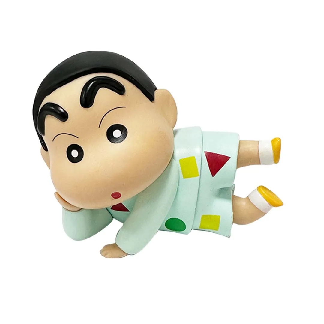 5 teile/satz Anime Crayon Shin-chan Q Version Liegen höre Action Figure PVC Modell Statue Spielzeug puppe Auto ornament dekoration Geschenke