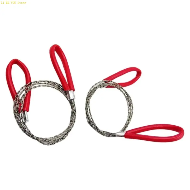 W3JE 2Pcs Steel Wire Handsaw For Woodworking Cutting Ergonomic Portable Gardening Construction Applications