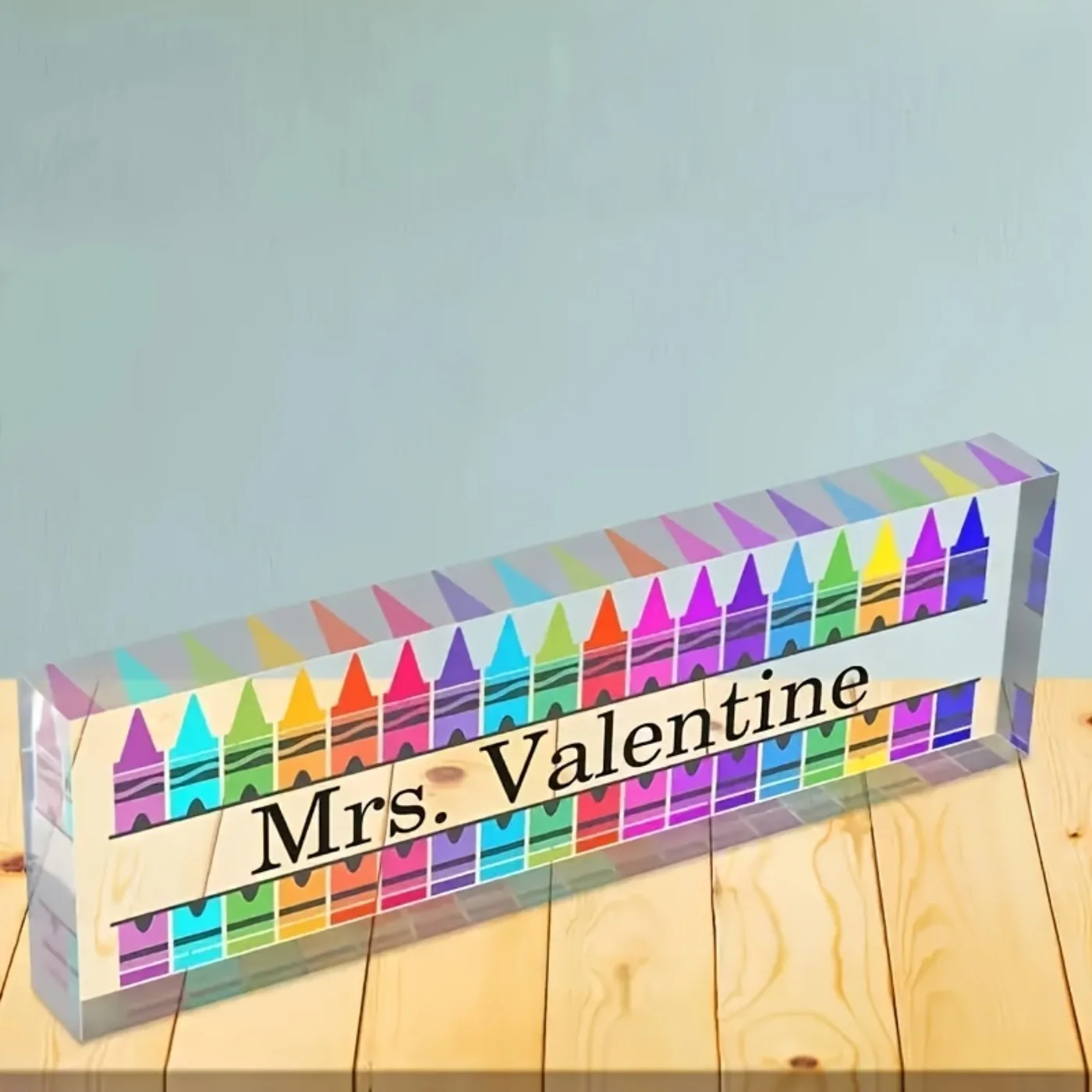 Individuelles 2D-Acryl-Namensschild für Lehrer, Heimdekoration, Ideales Geschenk (Nur Dekoration)