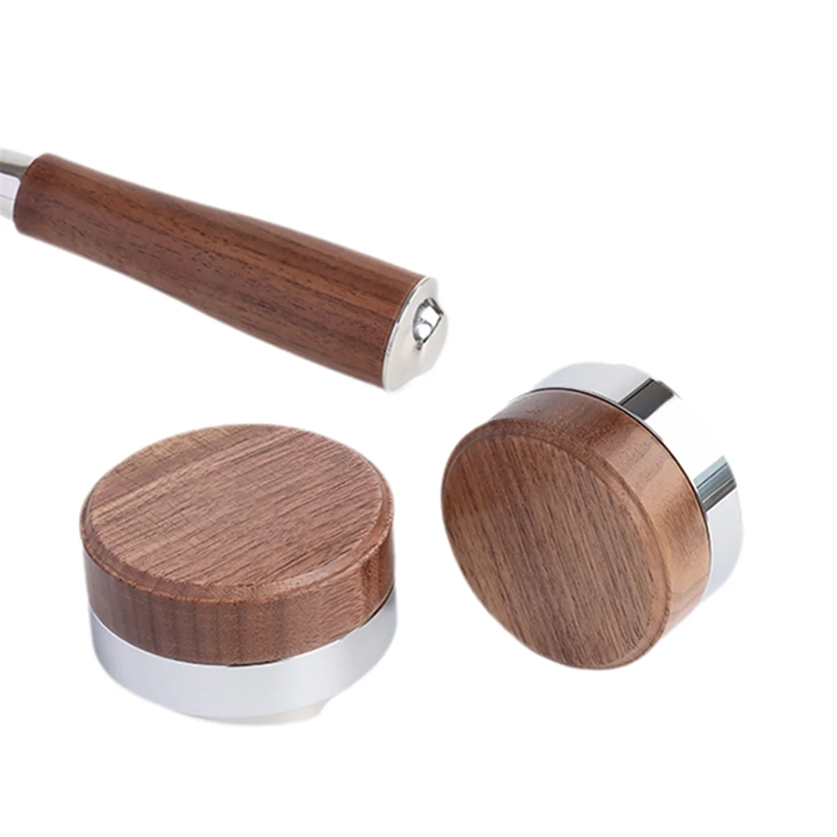 

58.5mm Coffee Tamper Coffee Distributor Tool Walnut Cover Espresso Leveler Fits for Portafilter Espresso-T33C