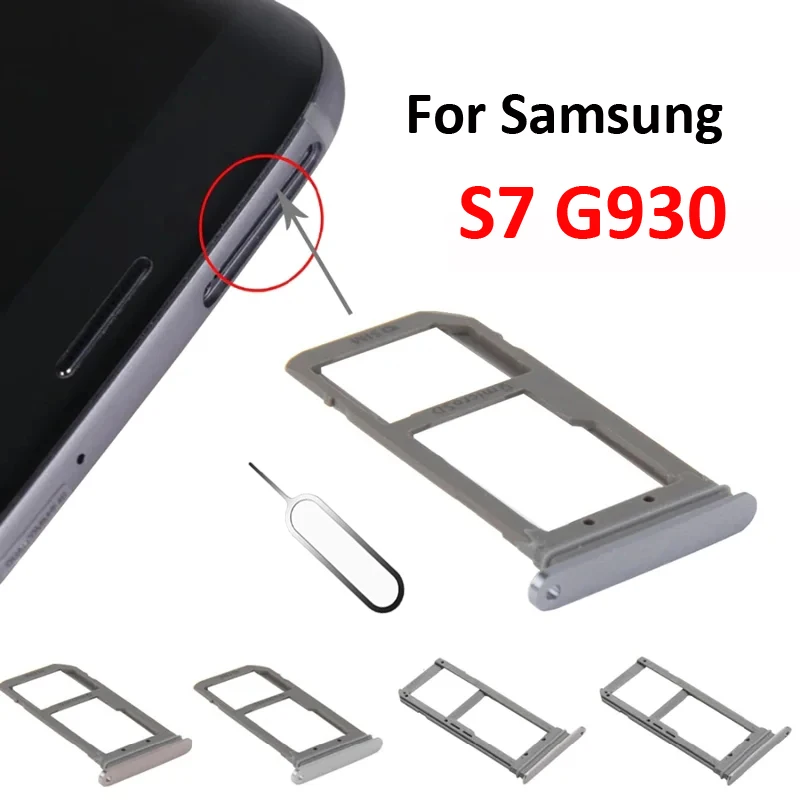 For Samsung Galaxy S7 G930 G930F G930FD G930A G930P Phone Housing New SIM Card Adapter And Micro SD Card Tray Holder