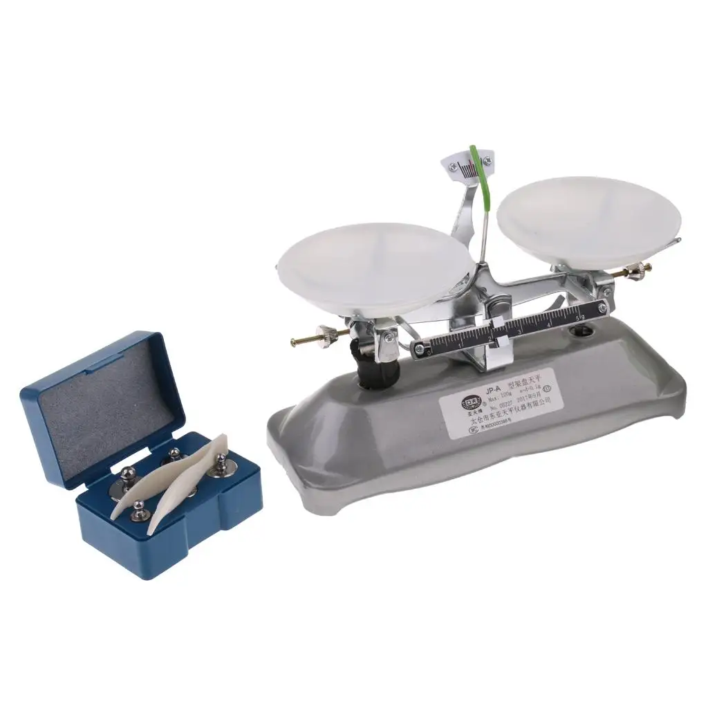 100 Gram Mechanical Table Balance Scale With 100 Weights Standards for School Teaching Tool Lab Equipment