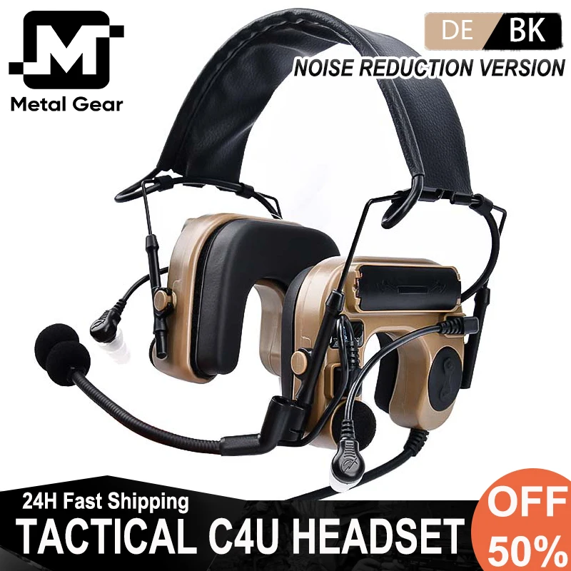 

C4U Tactical Headset Headworn Comtac Series Pickup Active Noise Reduction Outdoor Shooting Headphone Military Earphone U94PTT