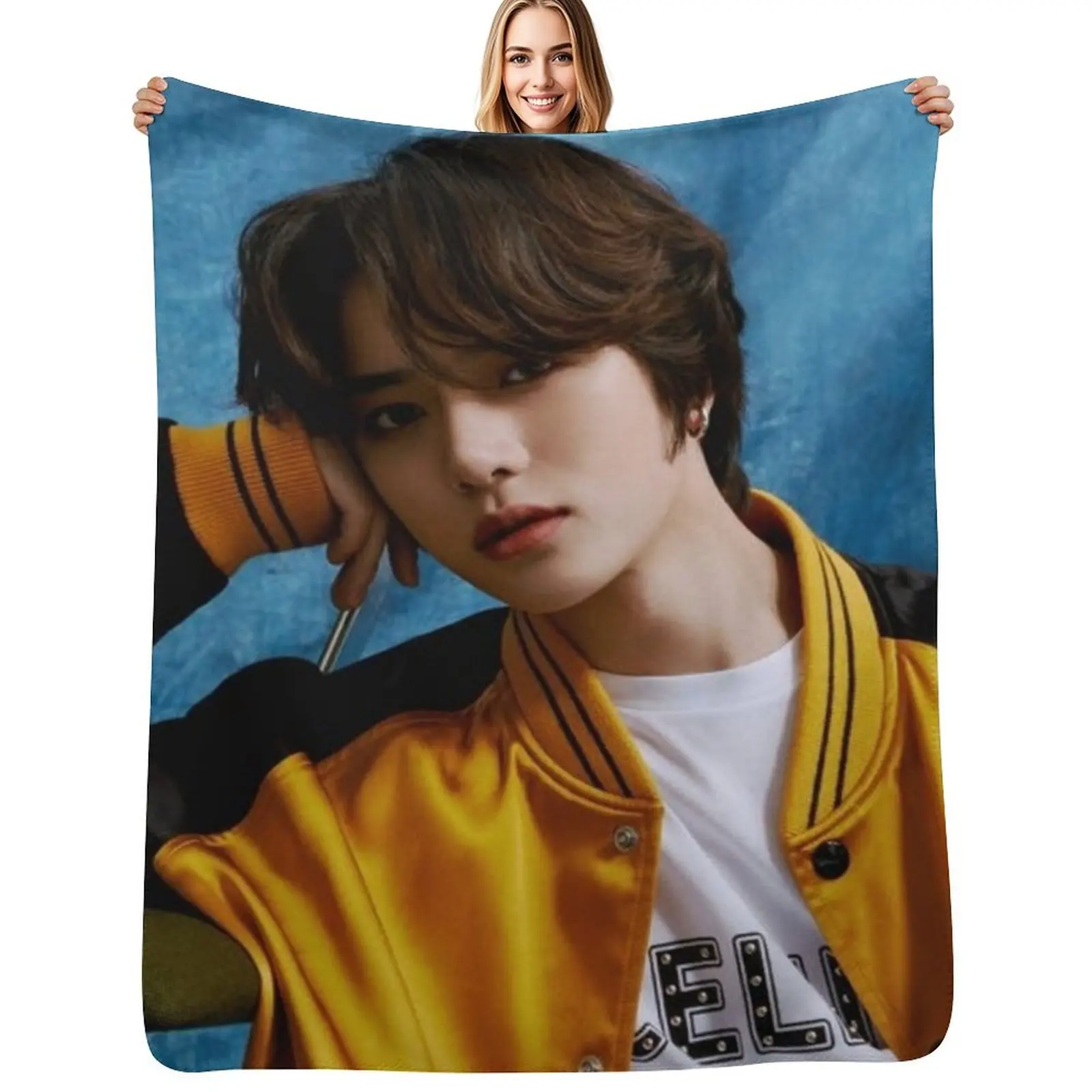 BEOMGYU-ELITE Throw Blanket Soft Bedroom Blanket for Night Sleeping