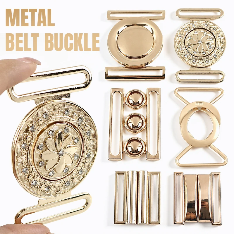 

1/3/5Pcs Metal Belt Buckle OverCoat Button Women Coat Decorative Clasp Garment Hook Buckles DIY Bags Replacement Accessories