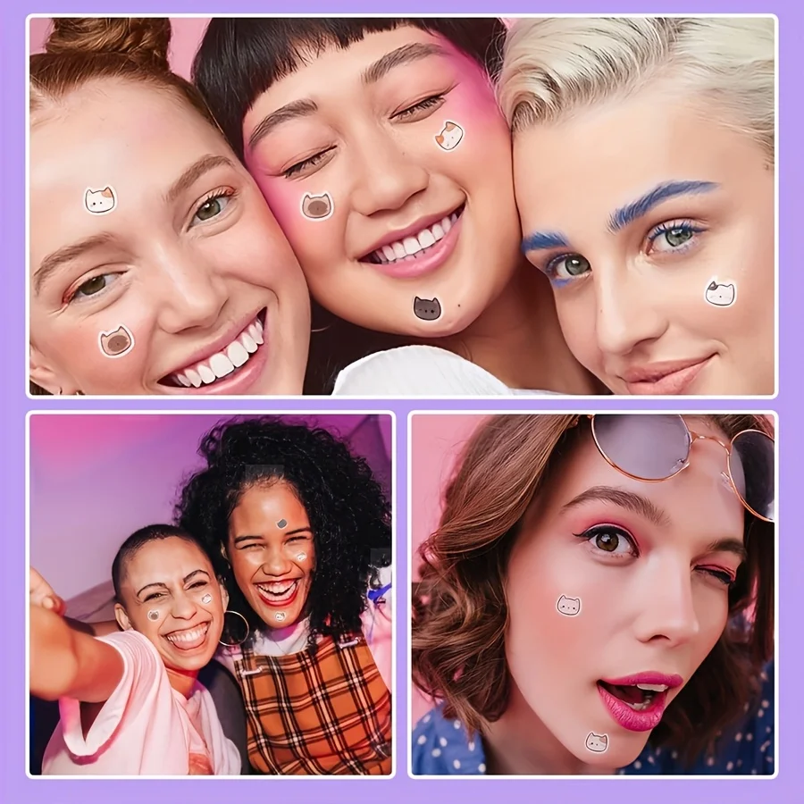 40 шт., мультяшный консилер от прыщей, консилер для лица, палочка от прыщей, невидимые прыщи с принтом, невидимые пятна