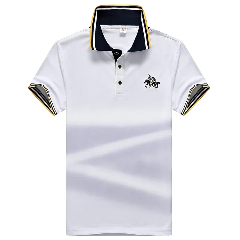 Plus Size 7XL 8XL Summer Embroidered Polo Shirt Men Short Sleeve Breathable Casual Polo-Shirt For Gym Jogging Golf Polo Shirts