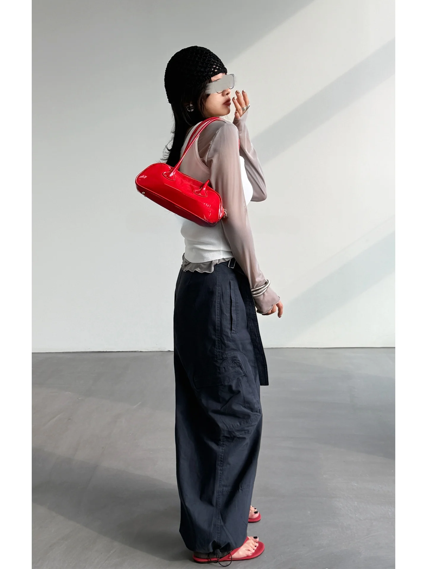 

Корейские дизайнерские рабочие брюки с хлопковыми карманами и поясной сумкой, женские свободные повседневные брюки прямого кроя, весенняя новинка, модная рабочая одежда