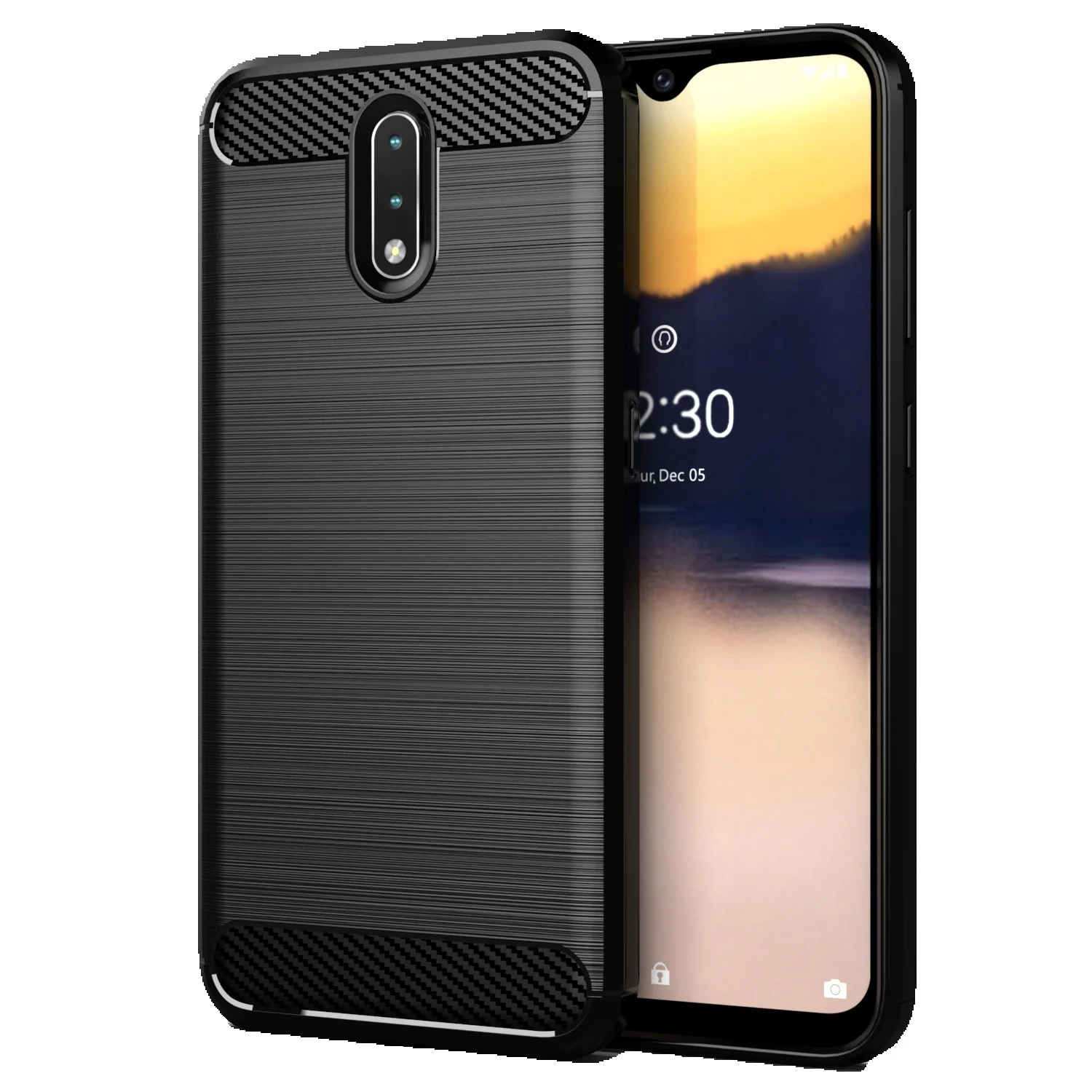 Shockproof Mobile Shell For Nokia 2.3 2.2 2.4 Carbon Fiber Case For Nokia 1 Plus 1.3 1.4 Anti-fall Soft Phone Cover