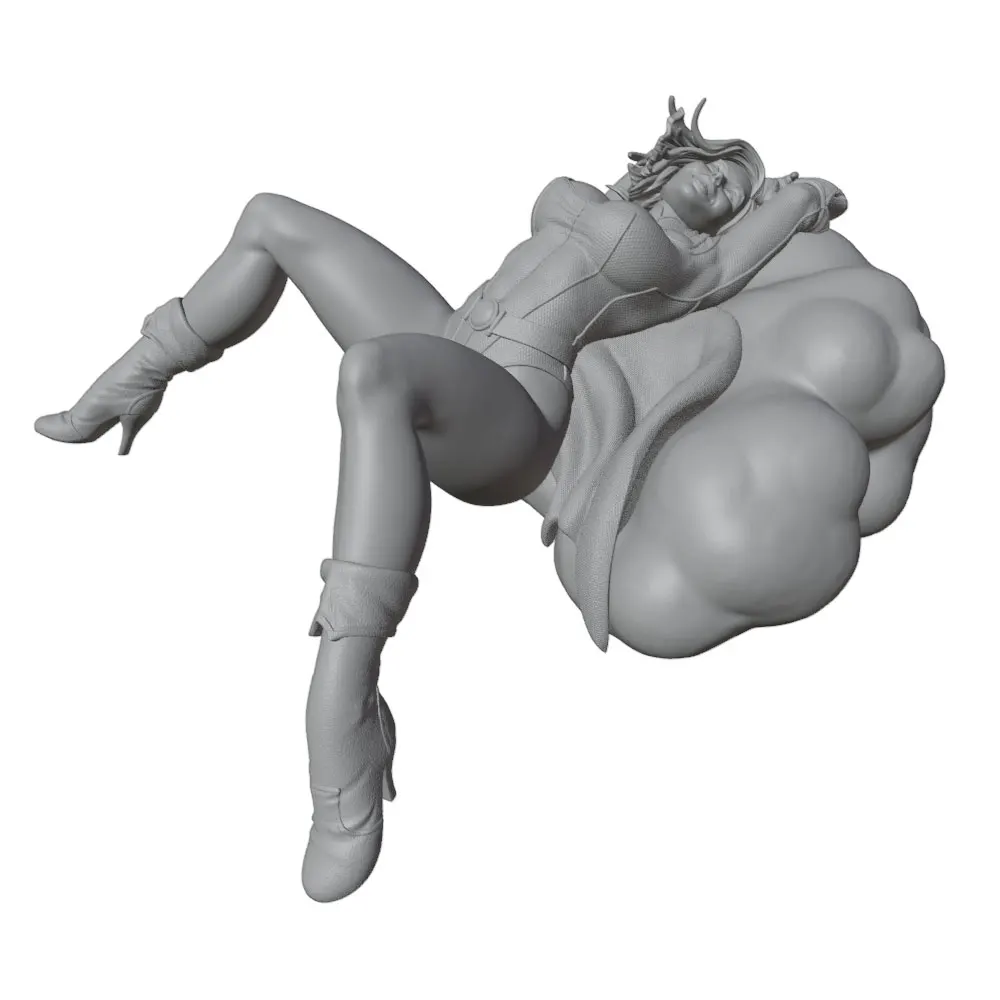 1/24 75mm  NSFW Sexy Girl Resin Model Kits GK Miniature 3D Printed Gray Model Figurine DIY Doll Model Unassembled And Unpainted