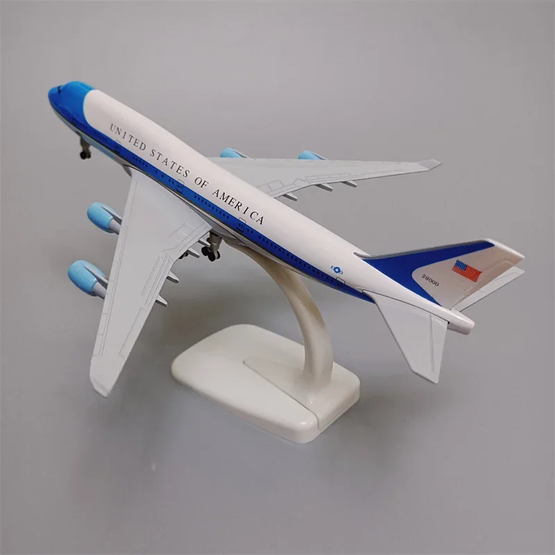 

20cm Alloy Metal USA American Air Force One B747 Airlines Boeing 747 Airways Diecast Airplane Model Plane Model Aircraft Wheels