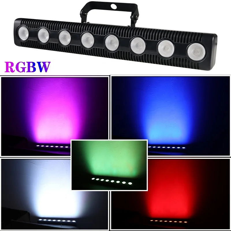 LED 8 قطعة RGBW 4in1 Dmx الجدار غسالة Dj ديسكو حفلة ضوء المرحلة تأثير ل قاعة مهرجان الزفاف عيد الميلاد هالوين تزيين