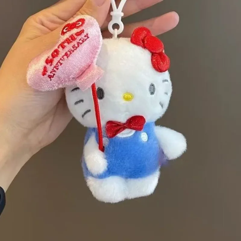 Sanrio Hallo Kitty Plüsch Puppe Schlüsselbund Cartoon Anime Nette KT Katze Mode Mädchen Rucksack Anhänger Kinder Spielzeug Urlaub Geschenke